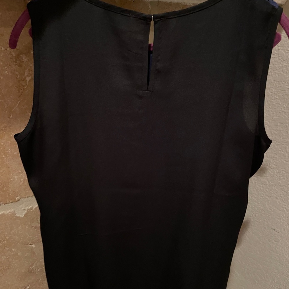 Ann Taylor Loft Deep Purple Lace Sleeveless Cami Business Blouse Lined Suits M - Picture 6 of 10